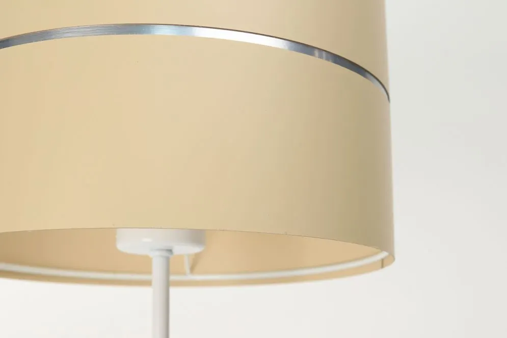 Lampa stołowa SIMPLY GLAMOUR kremowa na metalowej nodze | MIRAT.