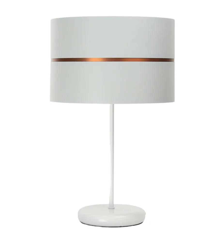 Lampa stołowa SIMPLY GLAMOUR biała w stylu glamour | MIRAT.