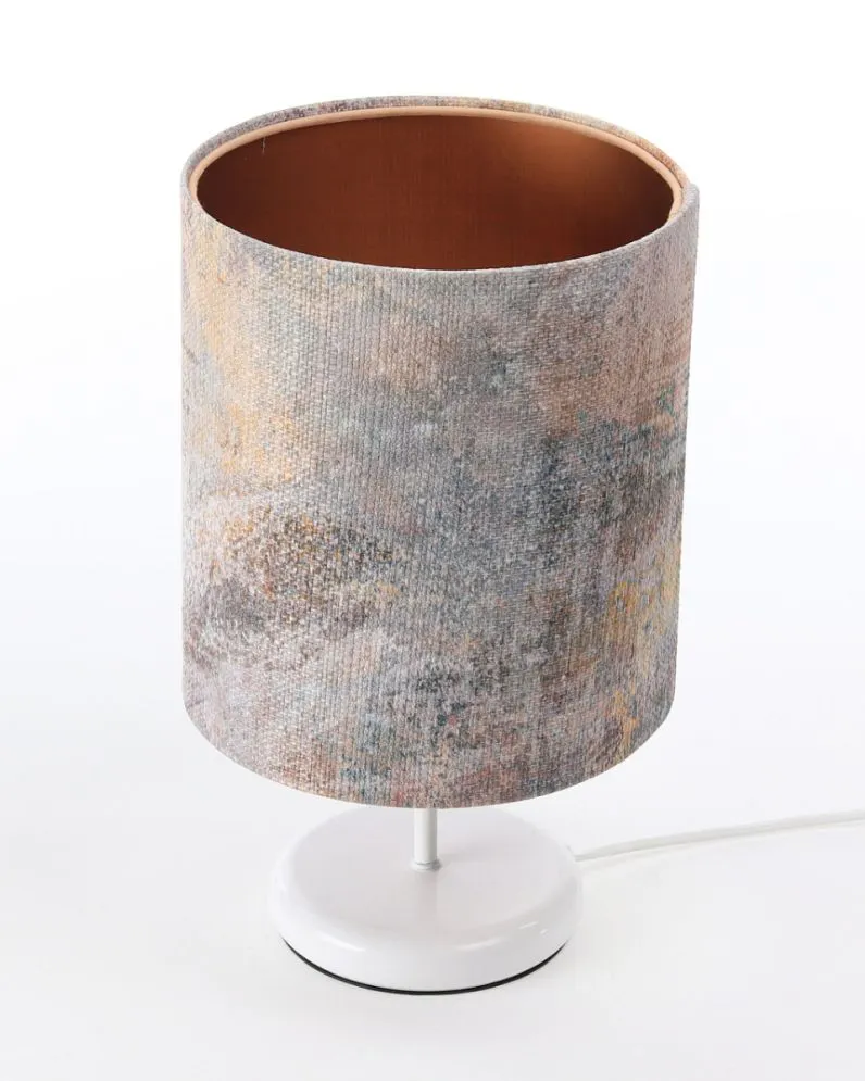 Lampa stołowa MIX-C-W 01 wielokolorowa/miedziana na metalowej podstawie | MIRAT. w stylu kolekcja