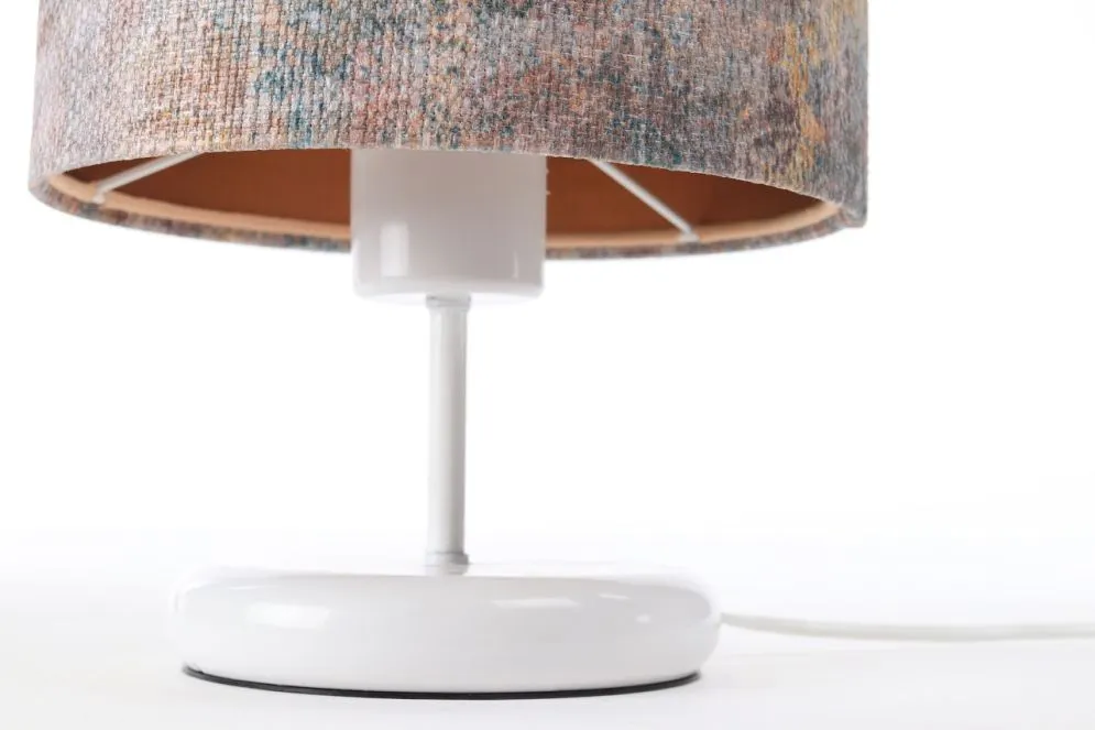 Lampa stołowa MIX-C-W 01 wielokolorowa/miedziana na metalowej podstawie | MIRAT. w stylu kolekcja