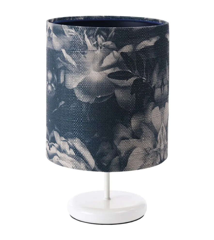Lampa stołowa MIST-C-W granatowa/grafitowa na metalowej podstawie | MIRAT. w stylu kolekcja