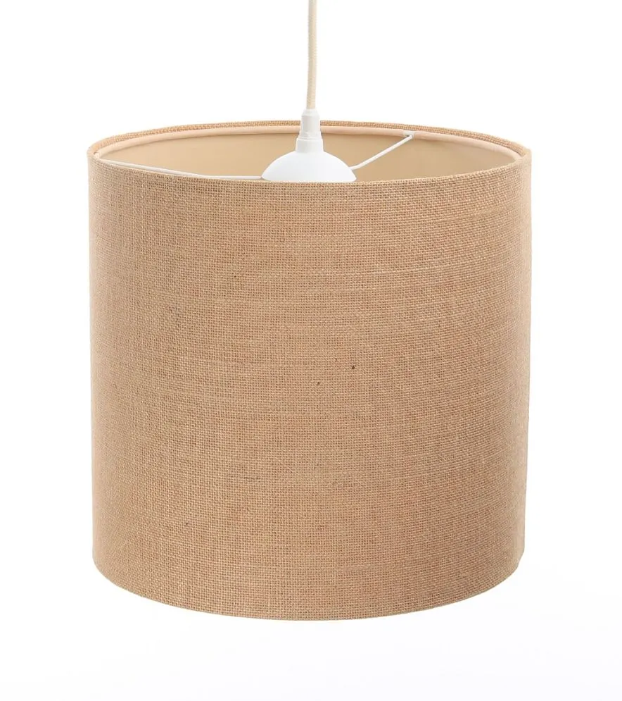 Lampa wisząca BOHO JUTA TUBA 50 beżowa nad stół minimalistyczna | MIRAT.