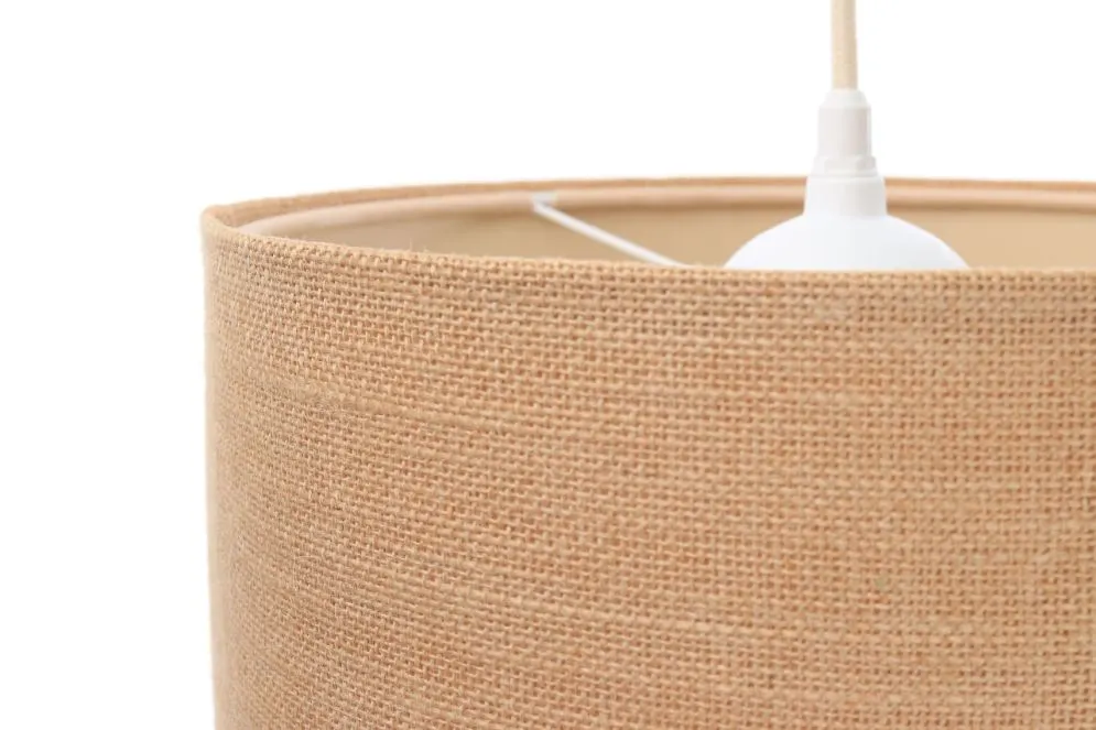 Lampa wisząca BOHO JUTA TUBA 50 beżowa nad stół minimalistyczna | MIRAT.