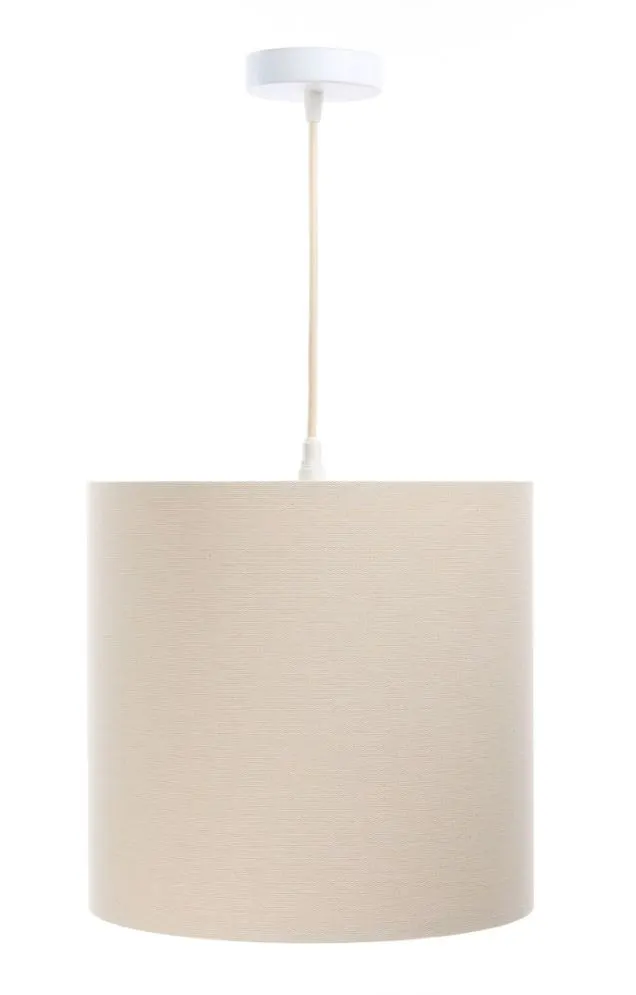 Lampa wisząca BOHO LEN TUBA 50 kremowa w stylu boho do jadalni | MIRAT.