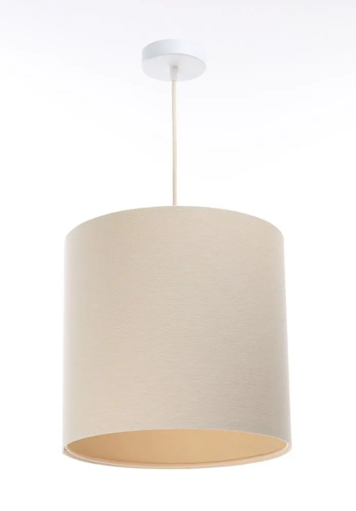Lampa wisząca BOHO LEN TUBA 50 kremowa w stylu boho do jadalni | MIRAT.