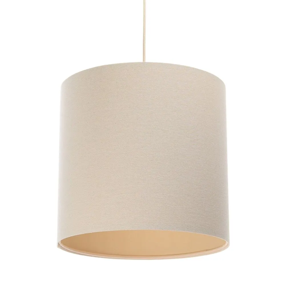 Lampa wisząca BOHO LEN TUBA 50 kremowa w stylu boho do jadalni | MIRAT.