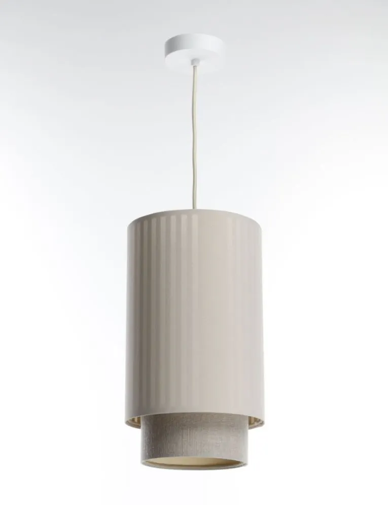 Lampa wisząca DUO LAMI LINE 20 kremowa/beżowa tuba I sklep meblowy MIRAT.