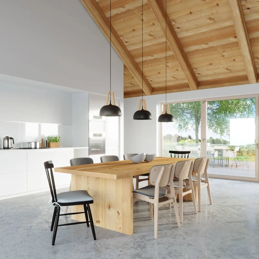Lampa wisząca CASCO czarna/naturalne drewno | sklep MIRAT  kolekcja casco