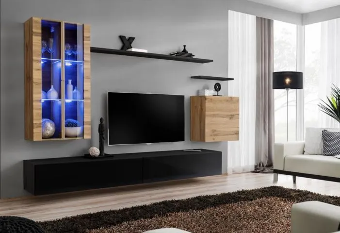 Meblościanka SWITCH XII na wysoki połysk z podświetleniem | MIRAT. w stylu  kolekcja SWITCH