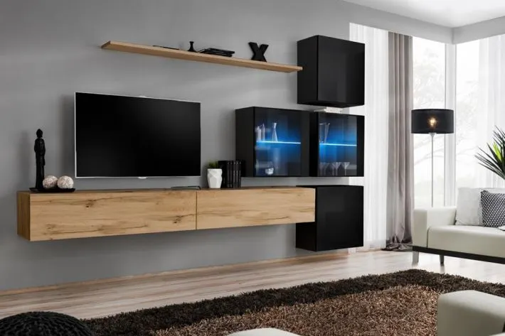 Meblościanka SWITCH XIX modułowa na wysoki połysk | MIRAT. w stylu  kolekcja SWITCH