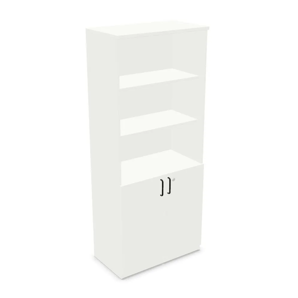 Regał biurowy EASY SPACE CABINET HO 5-OH 80cm biały zamykany I sklep meblowy MIRAT.
