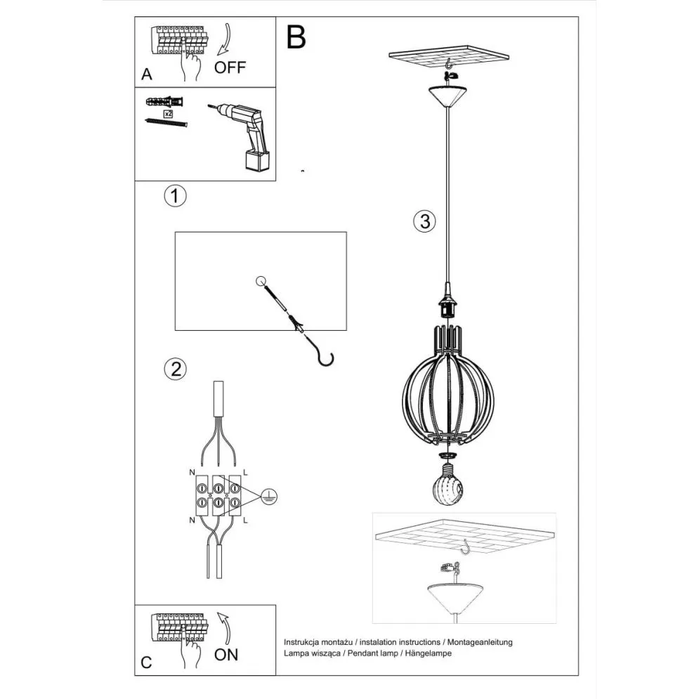 Lampa wisząca ARANCIA naturalne drewno | sklep MIRAT  kolekcja arancia