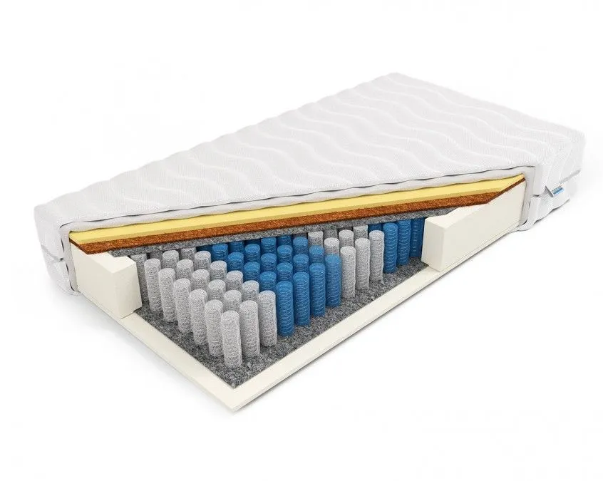Jednoosobowy materac kieszeniowy z kokosem i pianką termoelastyczną 7-strefowy antyalergiczny HYPNOS