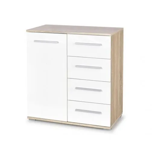 Biała komoda do salonu w stylu skandynawskim LIMA KM-2