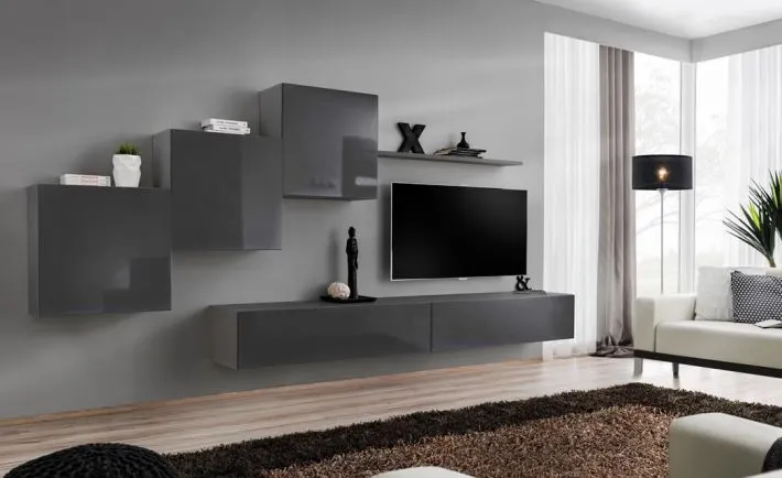 Meblościanka SWITCH X z szafką RTV i trzema szafkami | MIRAT. w stylu kolekcja SWITCH