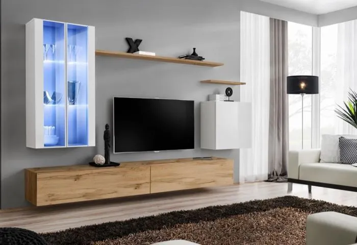 Meblościanka SWITCH XII na wysoki połysk z podświetleniem | MIRAT. w stylu  kolekcja SWITCH