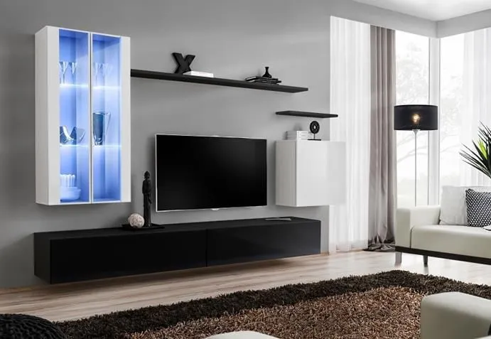 Meblościanka SWITCH XII na wysoki połysk z podświetleniem | MIRAT. w stylu  kolekcja SWITCH