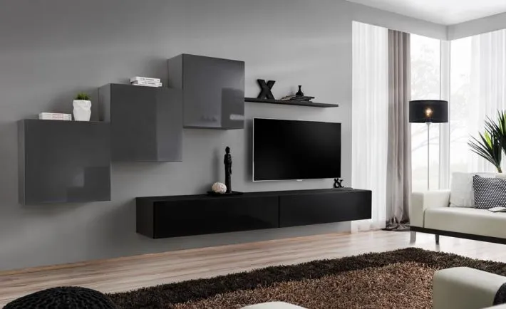 Meblościanka SWITCH X z szafką RTV i trzema szafkami | MIRAT. w stylu kolekcja SWITCH