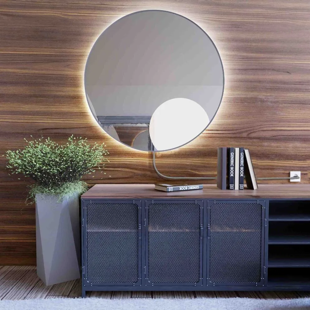 Lustro okrągłe RUBINO ELECTRIC 70 z oświetleniem LED | MIRAT. w stylu  kolekcja RUBINO