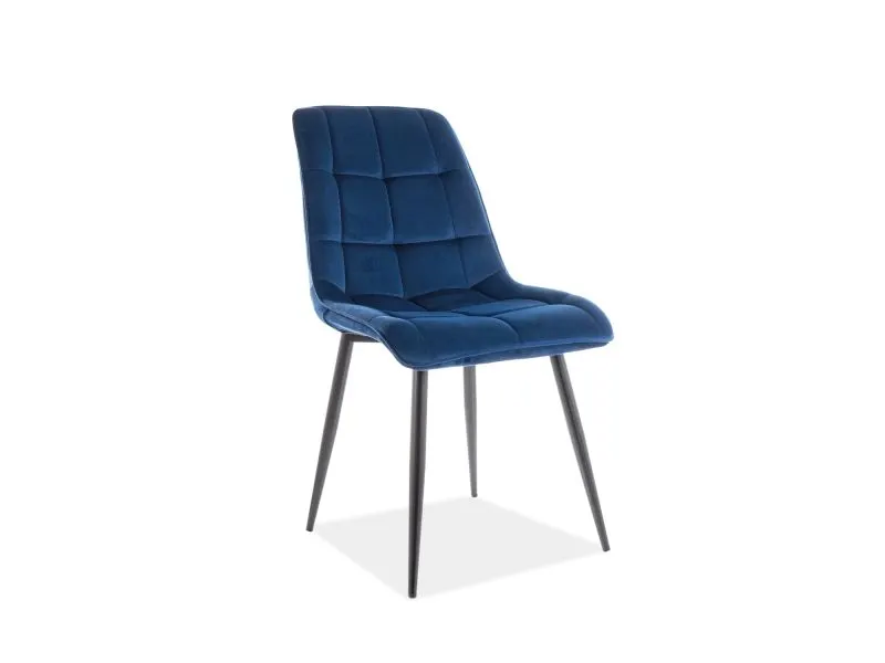 Krzesło CHIC VELVET granatowe z pikowaniami w stylu glamour | MIRAT. w stylu GLAMOUR, LOFT, SKANDYNAWSKI, VINTAGE kolekcja