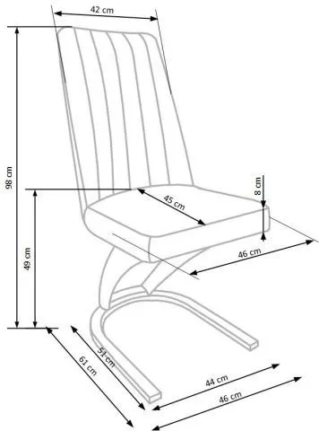Krzesło K338 brązowe z przeszyciami na jednej nodze | MIRAT. w stylu LOFT kolekcja