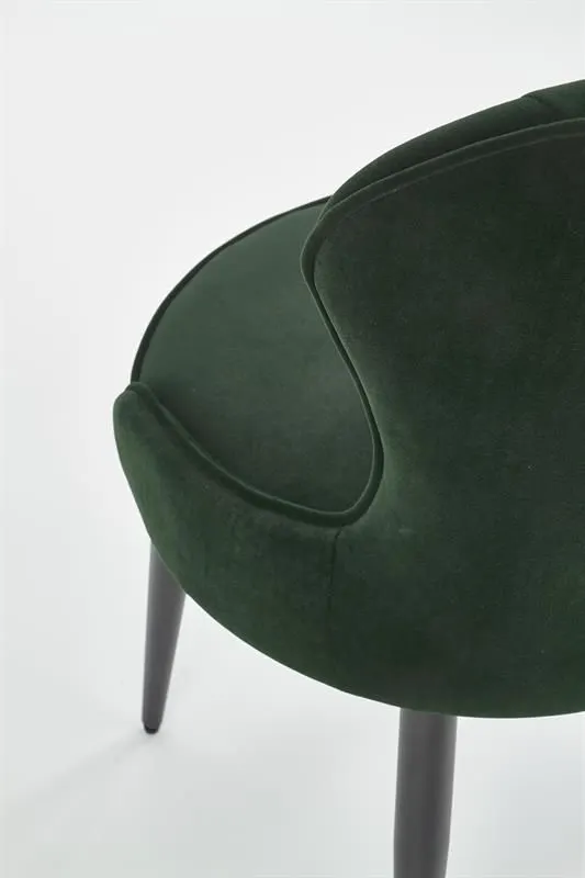 Krzesło K366 VELVET ciemno zielone na metalowych nogach | MIRAT. styl GLAMOUR