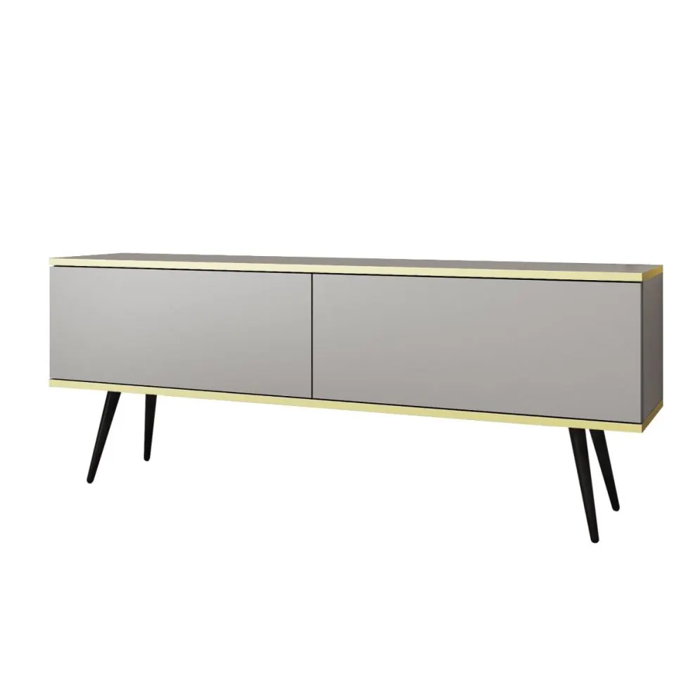 Szafka RTV KARL 135cm wisząca/stojąca szary mat push to open I sklep meblowy MIRAT. styl GLAMOUR