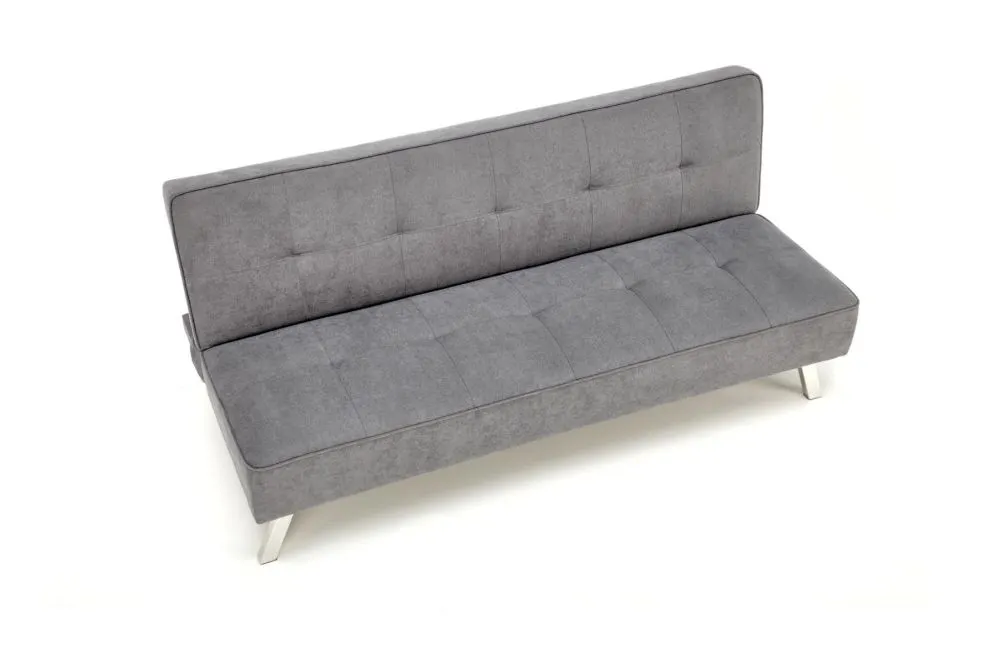 Sofa rozkładana CARLITO szara na chromowanych nogach I sklep meblowy MIRAT.
