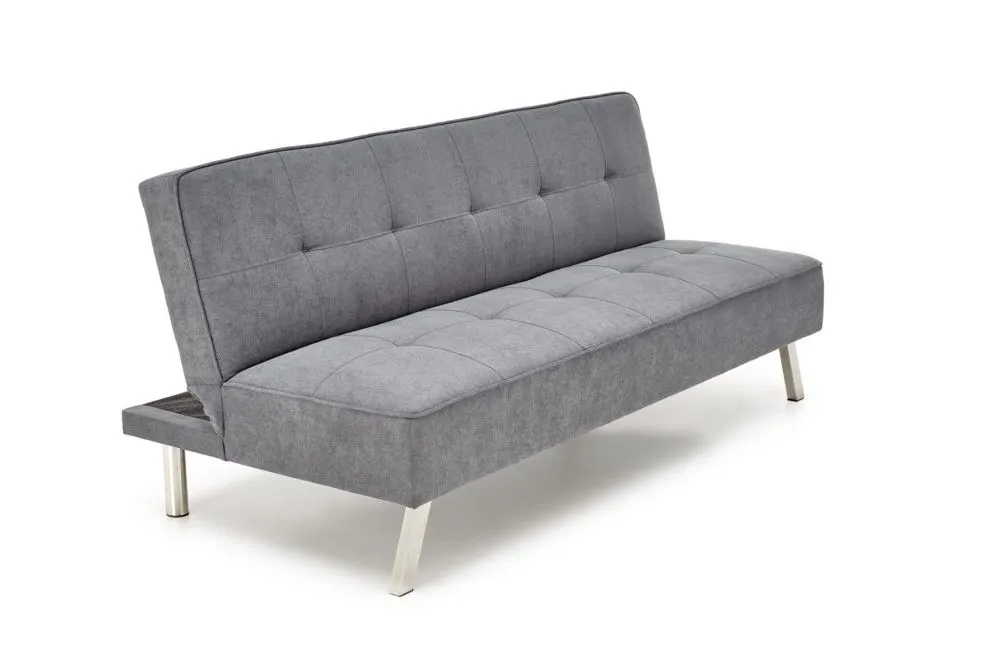 Sofa rozkładana CARLITO szara na chromowanych nogach I sklep meblowy MIRAT.