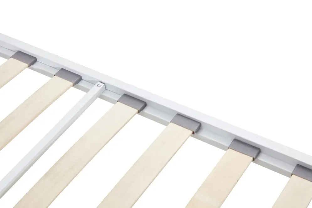 Łóżko metalowe PANAMA 90x200 białe zdobione | MIRAT. styl LOFT