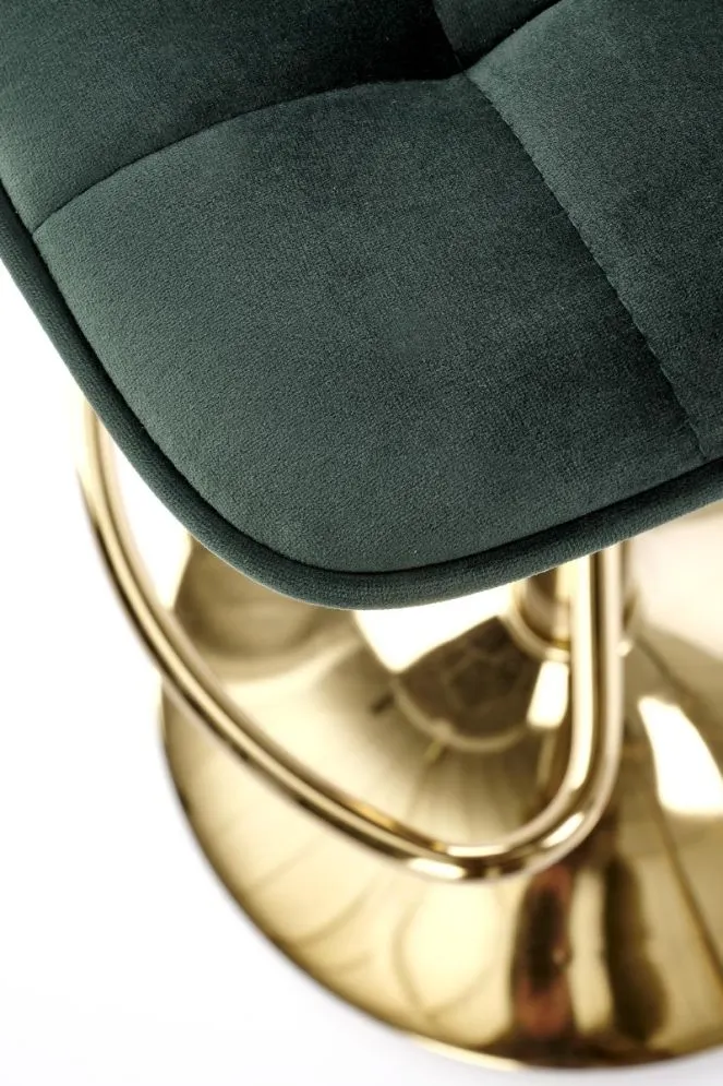 Hoker H-120 VELVET zielony/złoty regulowany I sklep meblowy MIRAT. styl GLAMOUR