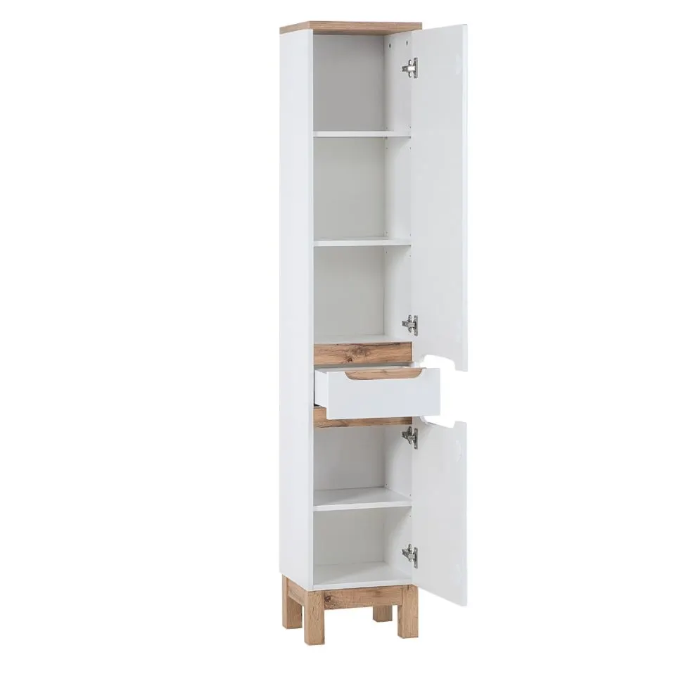 Szafka łazienkowa BALI 35 cm biała słupek | MIRAT. kolekcja BALI