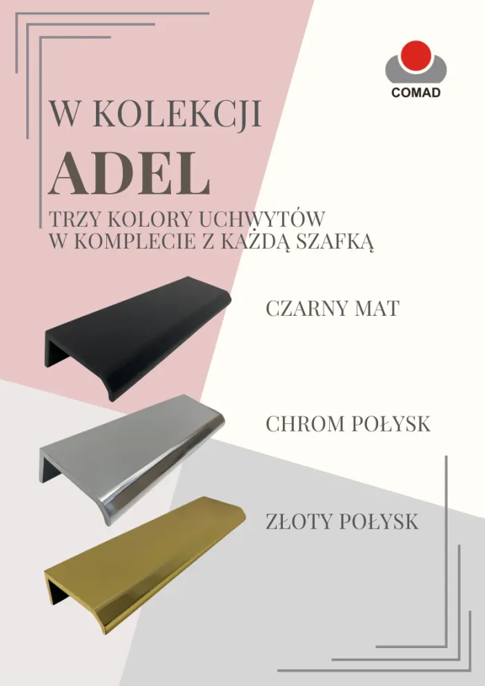 Szafka pod umywalkę ADEL BLACK 82 80cm czarny mat ryflowane fronty I sklep meblowy MIRAT. styl LOFT, RYFLOWANY