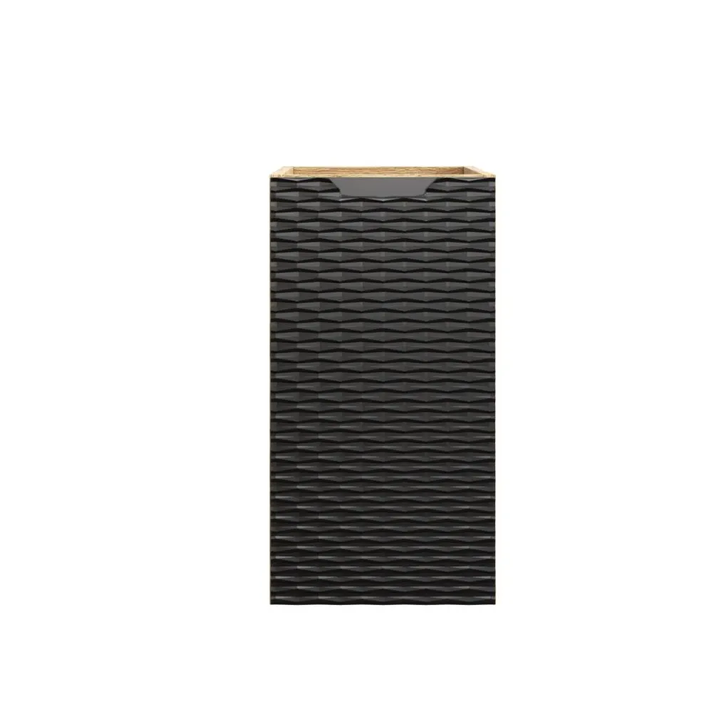Szafka łazienkowa OCEAN BLACK 81-30-1D 30cm dąb olejowany/czarna z frontami 3D I sklep meblowy MIRAT. styl GLAMOUR
