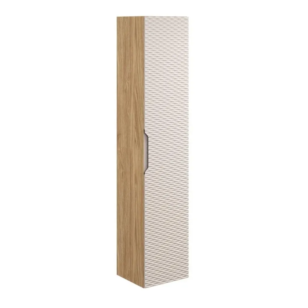 Szafka łazienkowa OCEAN BEIGE 80-01-1D 35cm dąb olejowany/beżowa wiszący słupek I sklep meblowy MIRAT. styl GLAMOUR