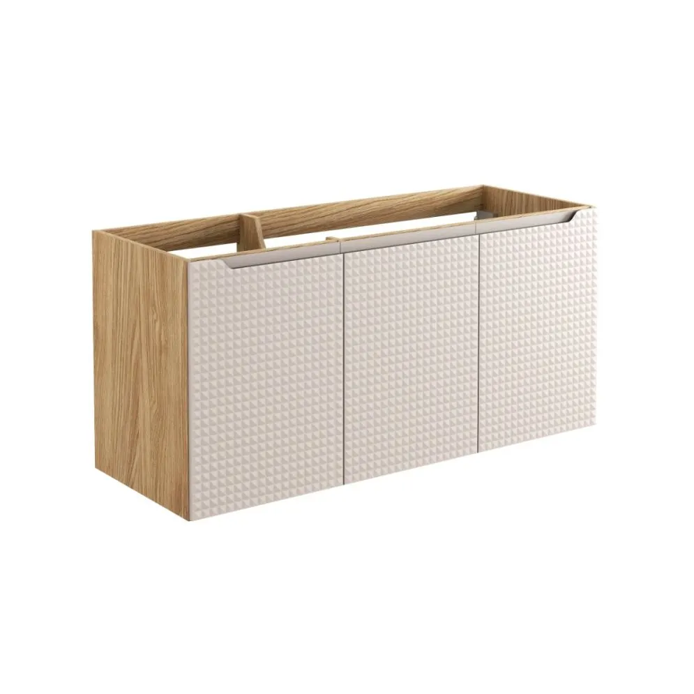 Szafka pod umywalkę LUXOR BEIGE 82-120-3D 120cm dąb olejowany/beżowa z frontami 3D I sklep meblowy MIRAT. styl GLAMOUR kolekcja LUXOR
