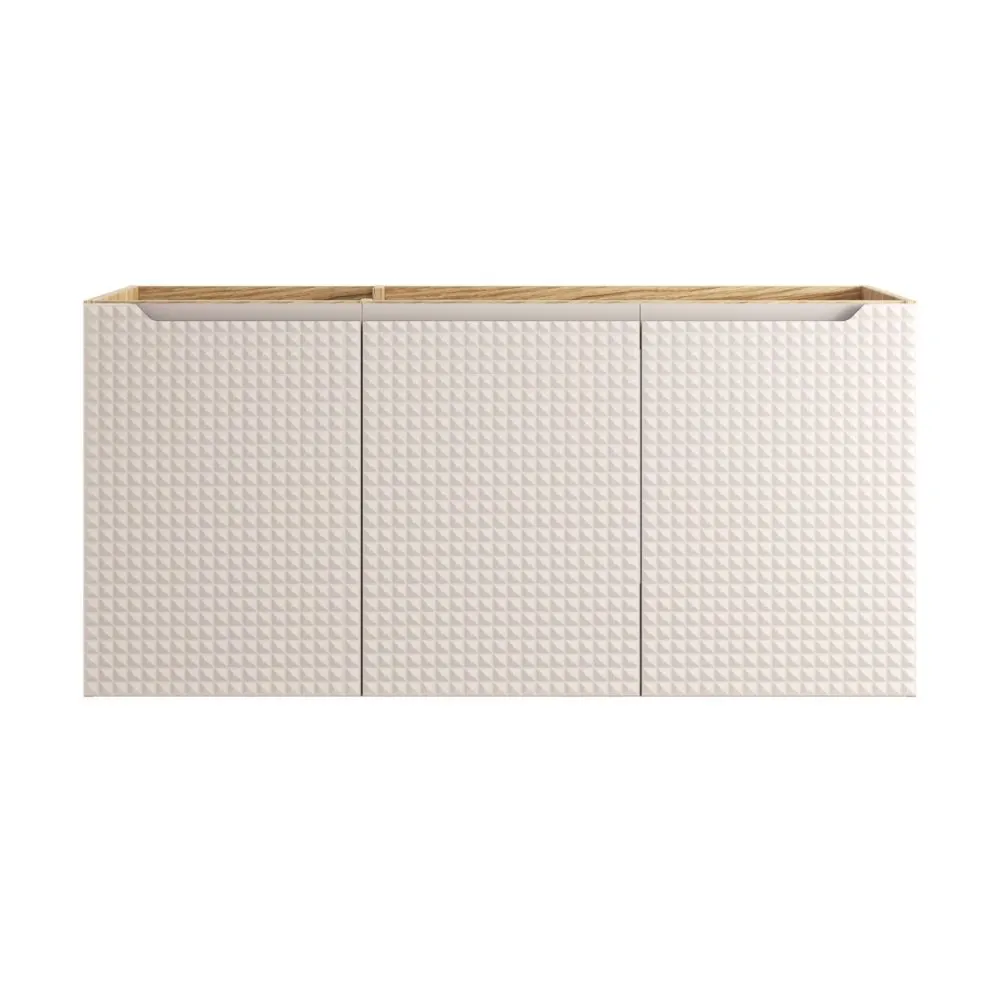 Szafka pod umywalkę LUXOR BEIGE 82-120-3D 120cm dąb olejowany/beżowa z frontami 3D I sklep meblowy MIRAT. styl GLAMOUR kolekcja LUXOR