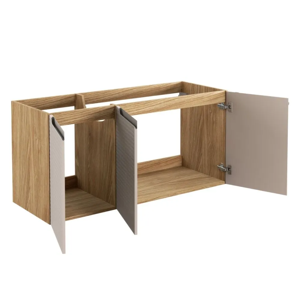 Szafka pod umywalkę LUXOR BEIGE 82-120-3D 120cm dąb olejowany/beżowa z frontami 3D I sklep meblowy MIRAT. styl GLAMOUR kolekcja LUXOR