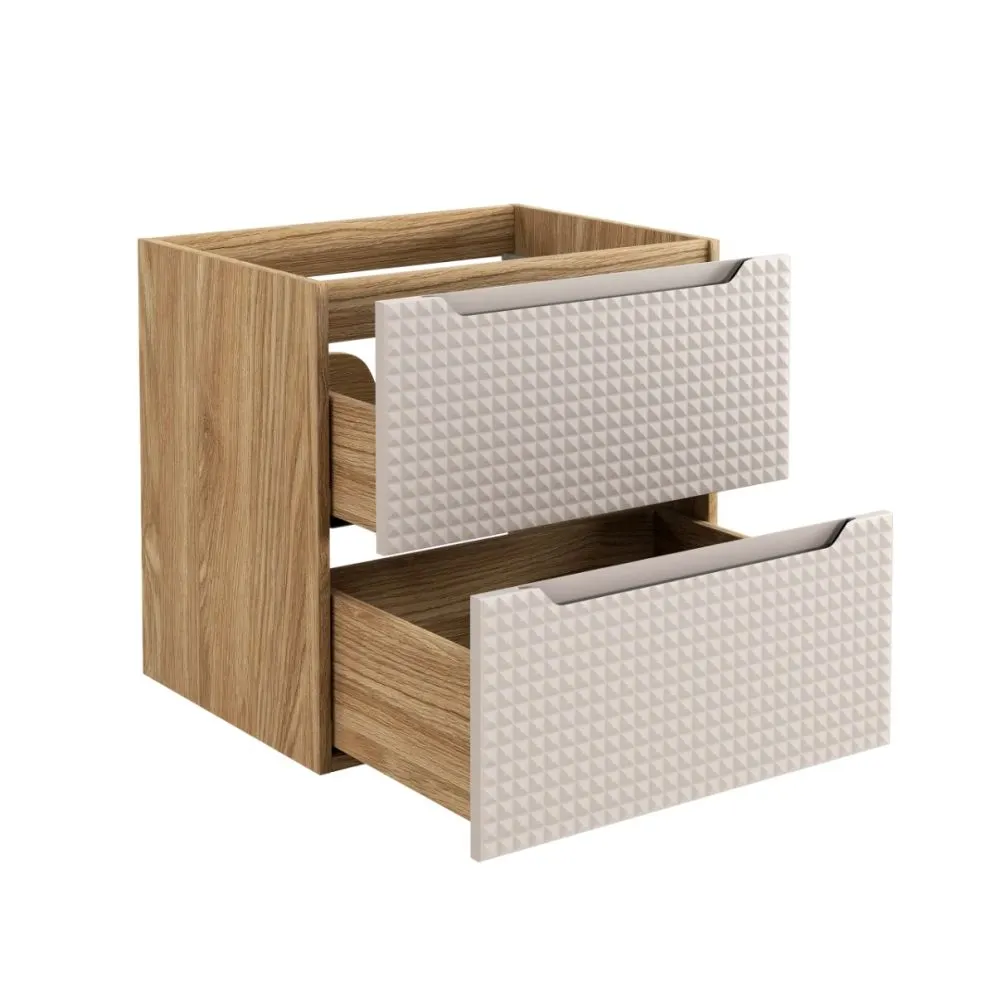 Szafka pod umywalkę LUXOR BEIGE 82-60-2S 60cm dąb olejowany/beżowa z szufladami I sklep meblowy MIRAT. styl GLAMOUR