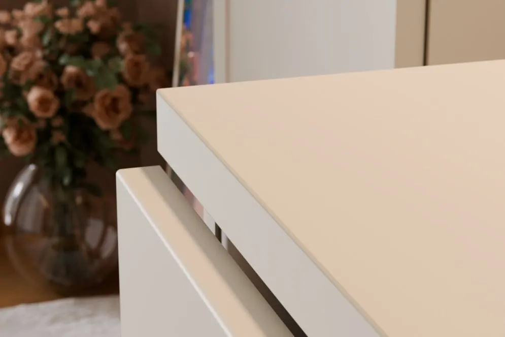 Szafka łazienkowa DONNA SAND 2S 60cm beż piaskowy z umywalką nablatową WIKI I sklep meblowy MIRAT. styl SKANDYNAWSKI kolekcja DONNA