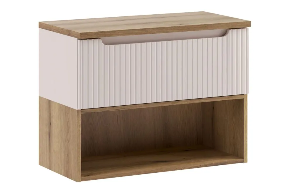 Półka wisząca NOVA COAST EVOKE 80x29cm dąb coast evoke pod szafkę I sklep meblowy MIRAT. styl SKANDYNAWSKI kolekcja NOVA