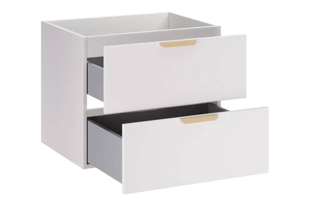 Szafka pod umywalkę ASTER WHITE 2S 60cm biały mat wisząca I sklep meblowy MIRAT. styl SKANDYNAWSKI kolekcja ASTER