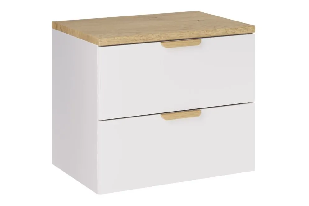 Szafka pod umywalkę ASTER WHITE 2S 60cm biały mat wisząca I sklep meblowy MIRAT. styl SKANDYNAWSKI kolekcja ASTER