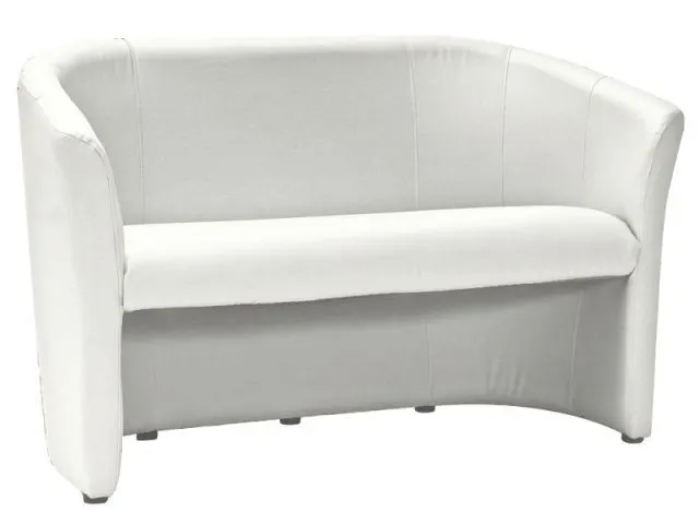 Biała sofa dwuosobowa do salonu tapicerowana nowoczesna TM-2