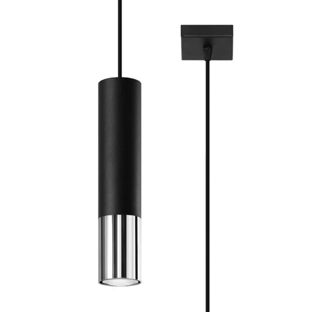 Lampa wisząca LOOPEZ 1 czarny/chrom | sklep MIRAT  kolekcja loopez