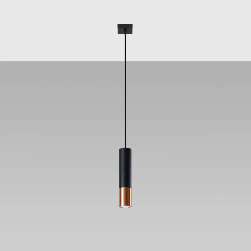 Lampa wisząca LOOPEZ 1 czarny/miedź | sklep MIRAT  kolekcja loopez