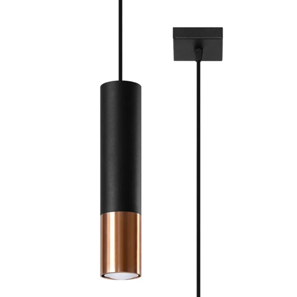 Lampa wisząca LOOPEZ 1 czarny/miedź | sklep MIRAT  kolekcja loopez