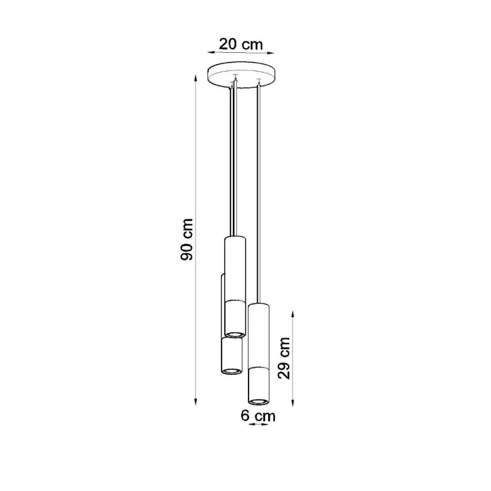 Lampa wisząca LOOPEZ 3P czarny/chrom | sklep MIRAT  kolekcja loopez