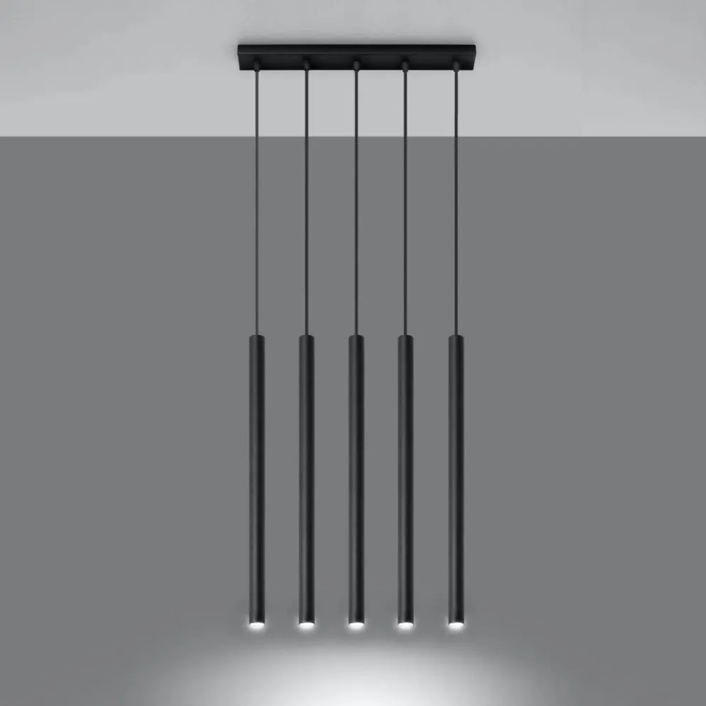Lampa wisząca PASTELO 5 czarna | sklep MIRAT  kolekcja pastelo