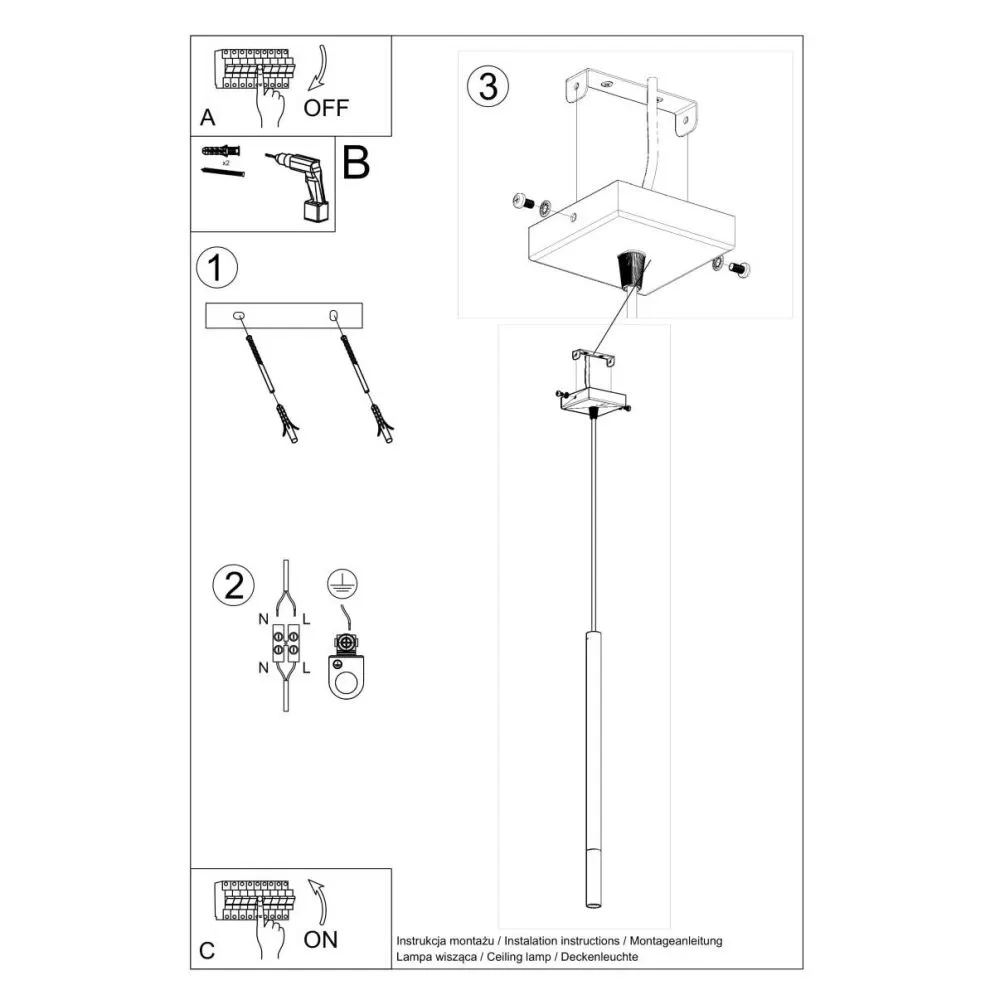 Lampa wisząca MOZAICA 1 czarny/złoto | sklep MIRAT  kolekcja mozaica